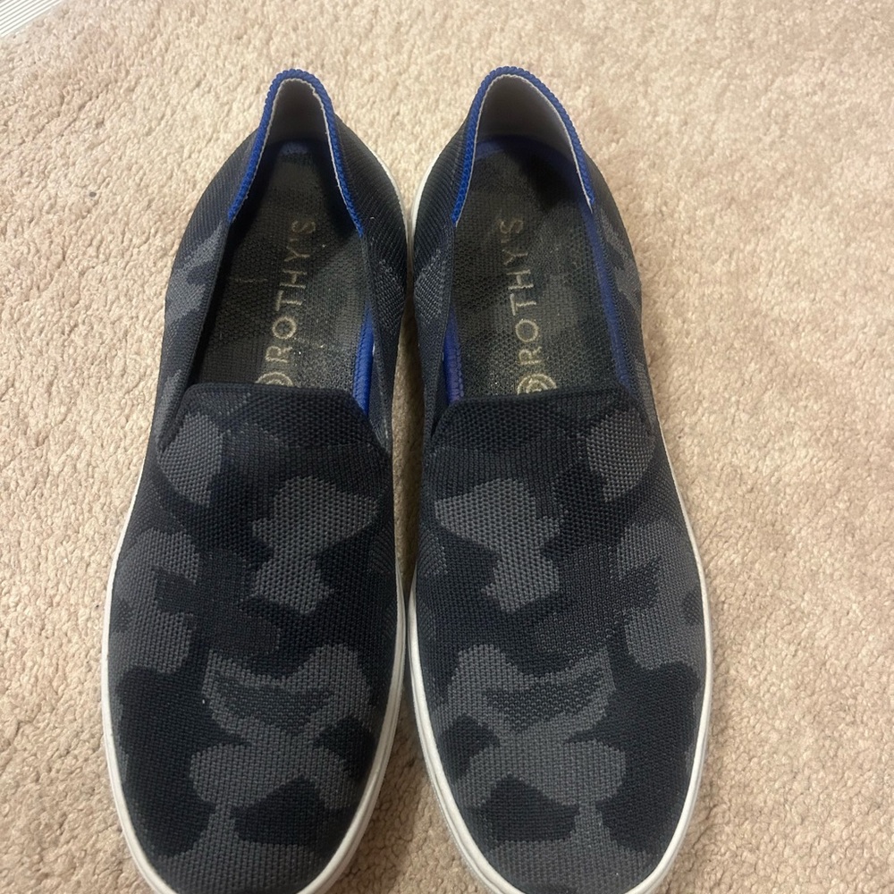 Rothy's Black Camouflage Slip-On Shoes